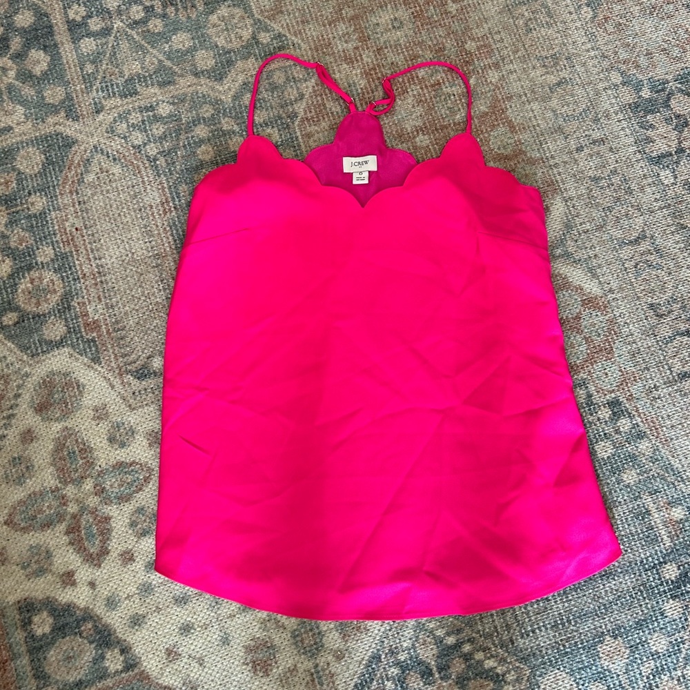 JCREW scalloped tank size 0